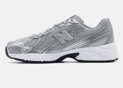 New Balance 740 White & Silver Metallic 3