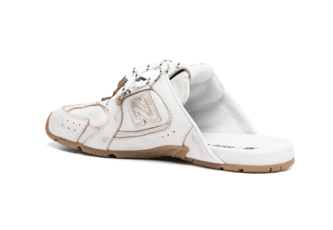New Balance Brushed Leather Mule White / Gum 3
