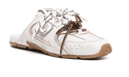 New Balance Brushed Leather Mule White / Gum 2