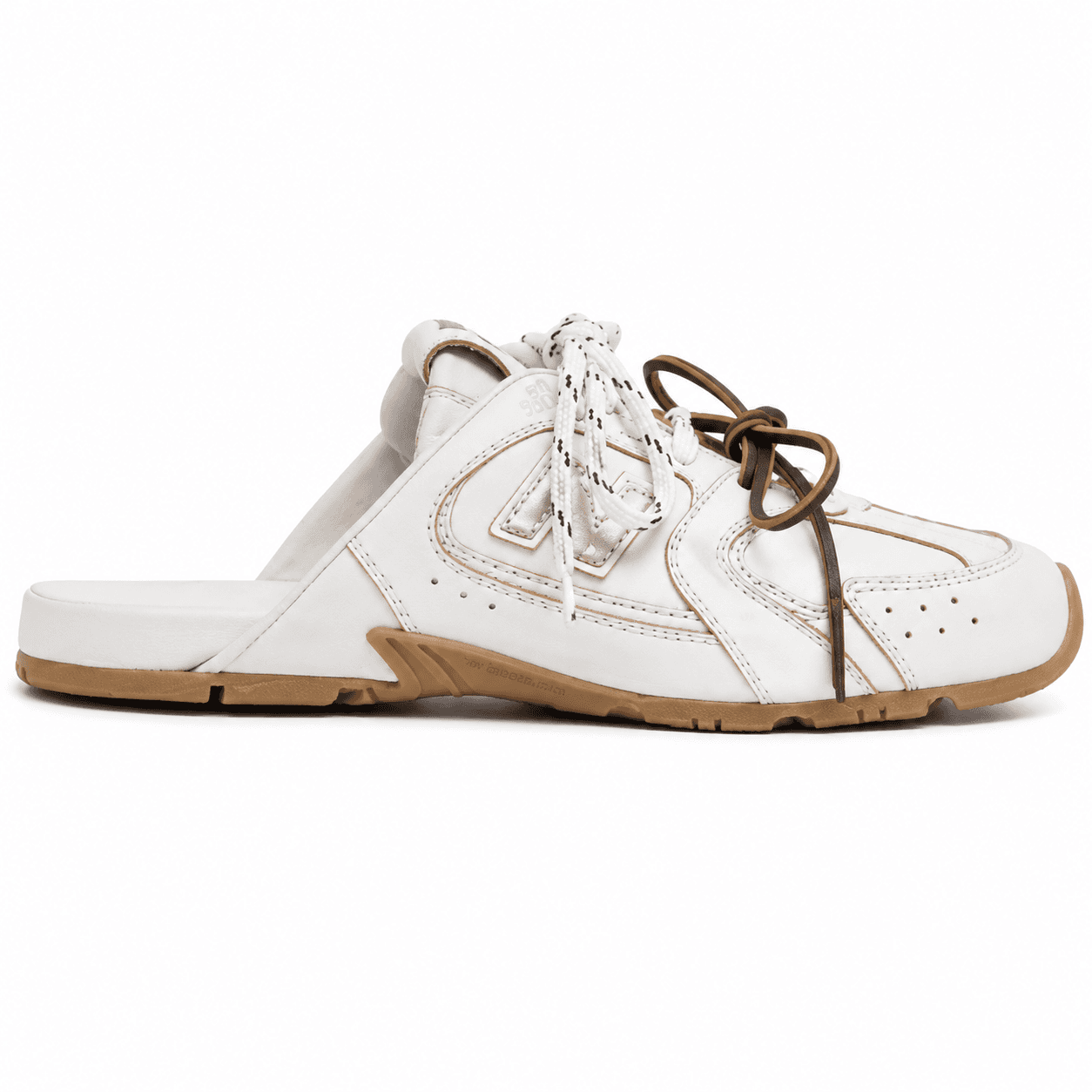New Balance Brushed Leather Mule White / Gum 1