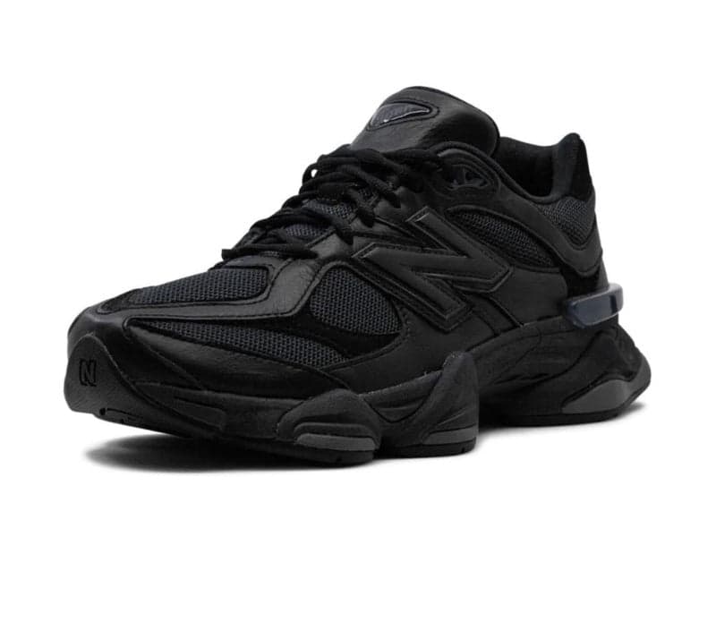 New Balance 9060 Triple Black Leather 2