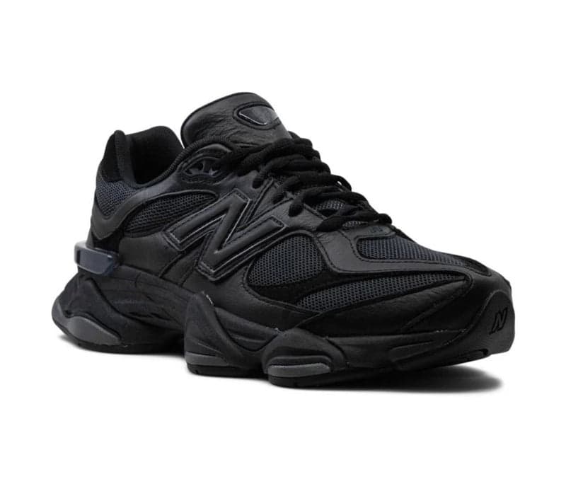New Balance 9060 Triple Black Leather 3