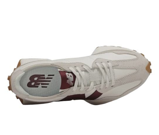 New Balance 327 White / Burgundy Gum 2