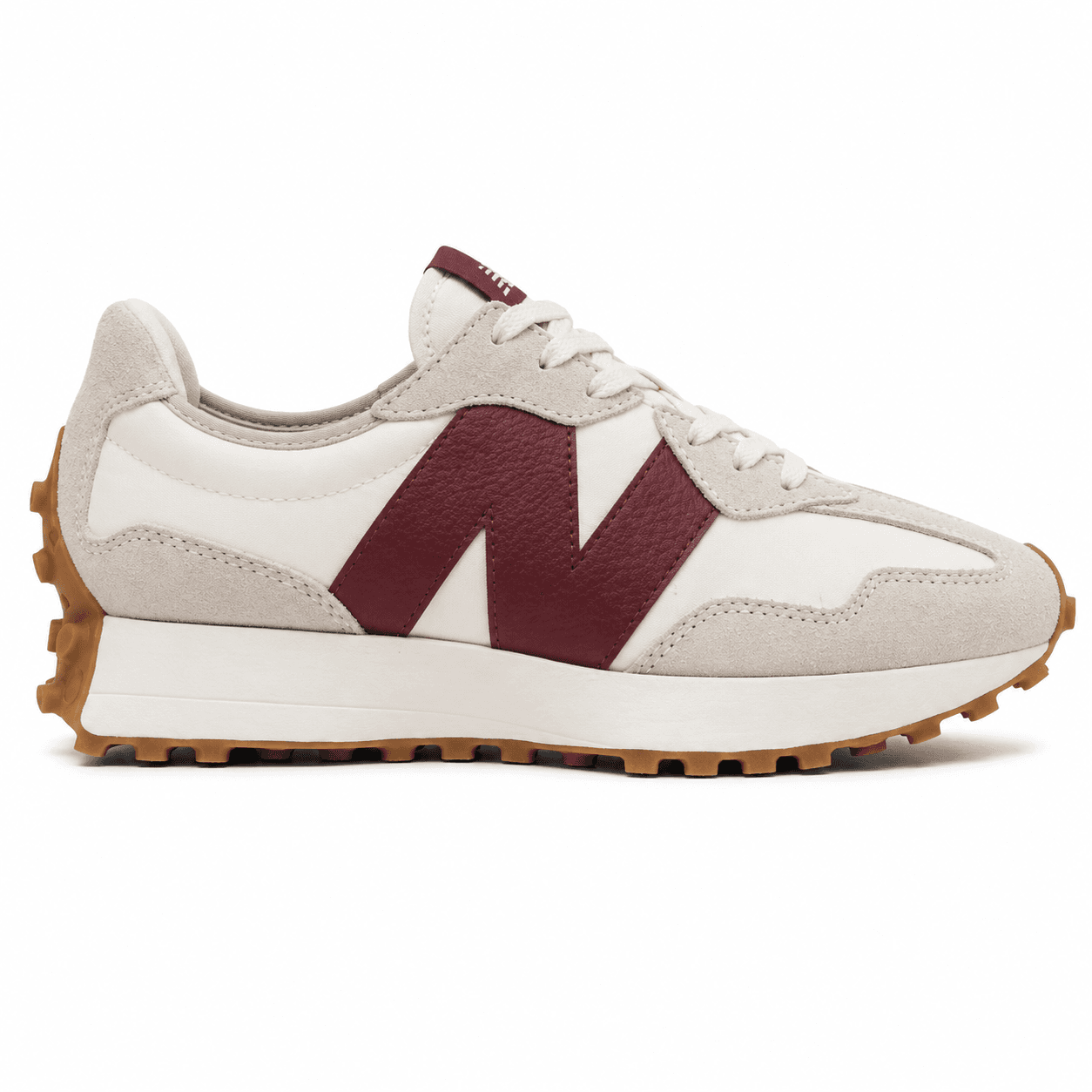 New Balance 327 White / Burgundy Gum 1