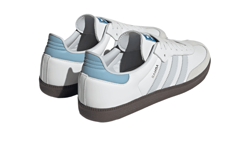 adidas Samba OG White / Light Blue 4
