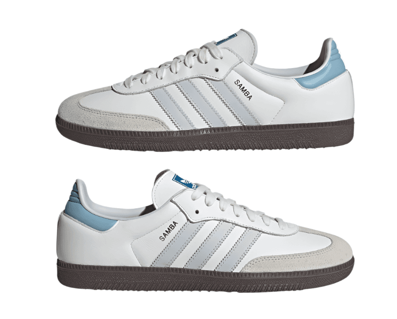 adidas Samba OG White / Light Blue 2