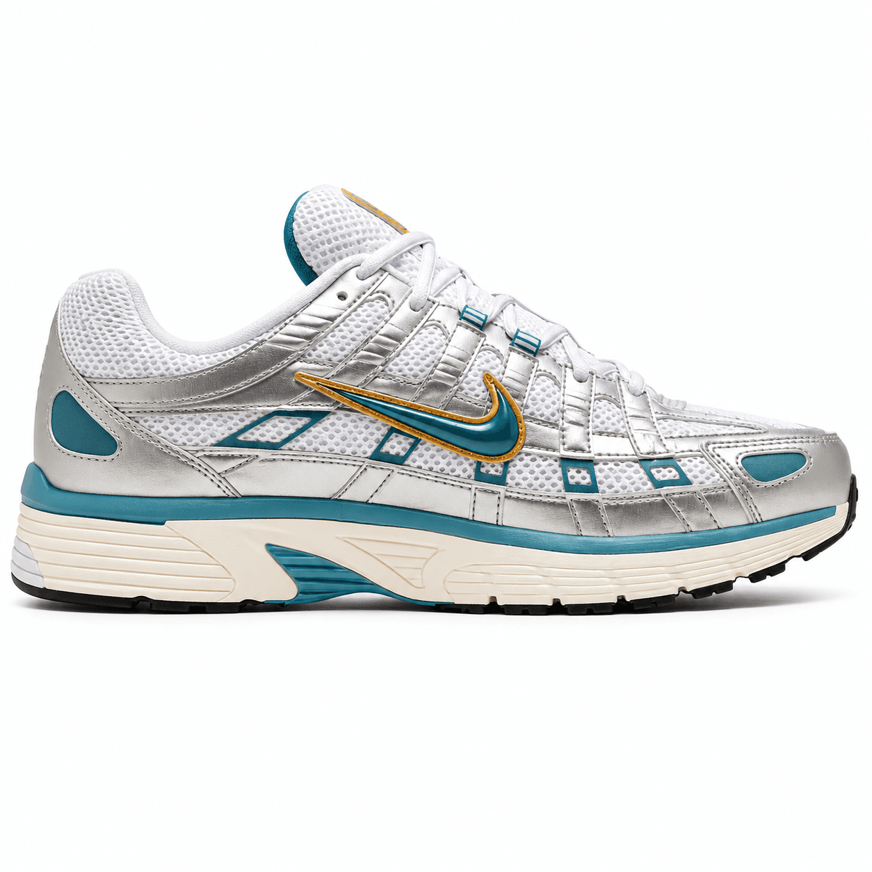 Nike P-6000 Metallic Silver Teal 1