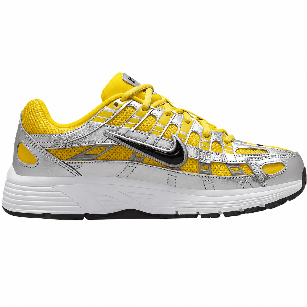 Nike P-6000 Metallic Silver Yellow 1