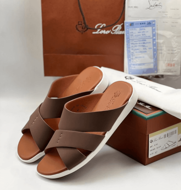 Loro Piana Cross Strap Sandal 2
