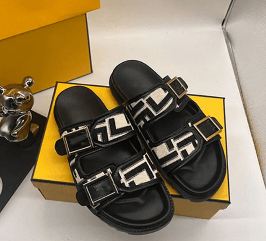 Fendi FF Double Buckle Slide