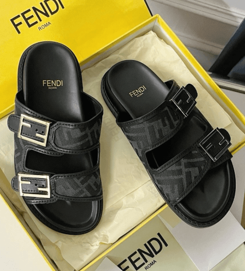 Fendi FF Double Buckle Slide
