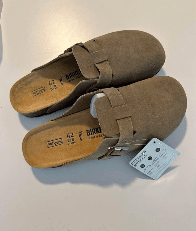 Birkenstock Boston Taupe Suede 5